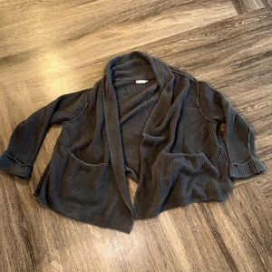 American Threads Grey Knit Cardigan Size M/L